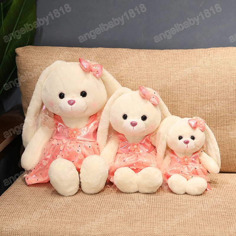 30/45 cm Bella Gonna Coniglio Giocattoli di Peluche Bel Vestito Da Sposa Bambole Coniglio Farcito Morbido Cuscino Animale Kawaii Regali Di Compleanno