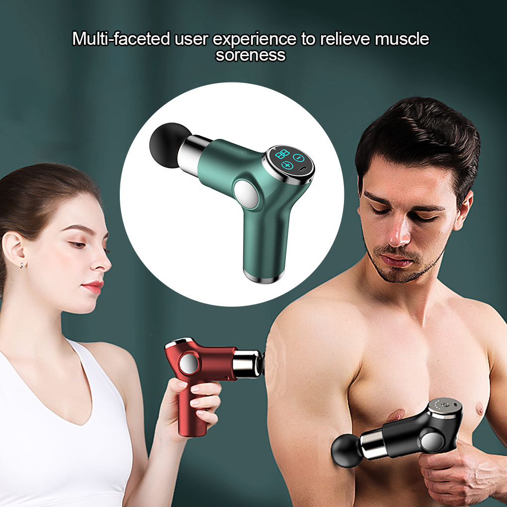 Full Body Massager 32 Speeds Mini LCD Gun Deep Tissue Percussion Muscle for Pain Relief Back Relaxation Fitness 221027
