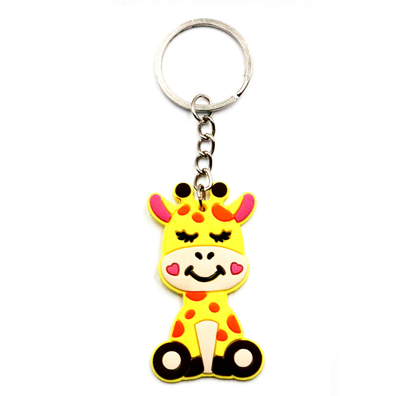 PVC Animal Keychain لطيف الكرتون مفتاح القلادة قلادة السيارة مفتاح الملحقات أزياء الإكسسوارات المفاتيح