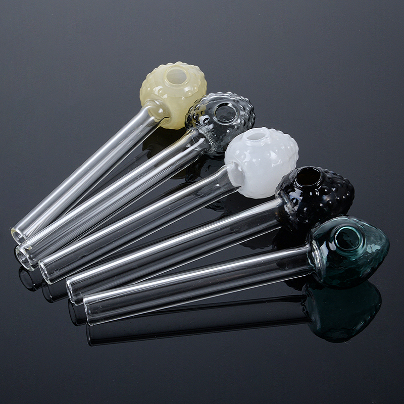 Heady Glass Smoking Pipes Unique Strawberry Glass Pipes Mini Hand Pipe Thick Pyrex Oil Burner Bubbler Portable Tobacco Tools