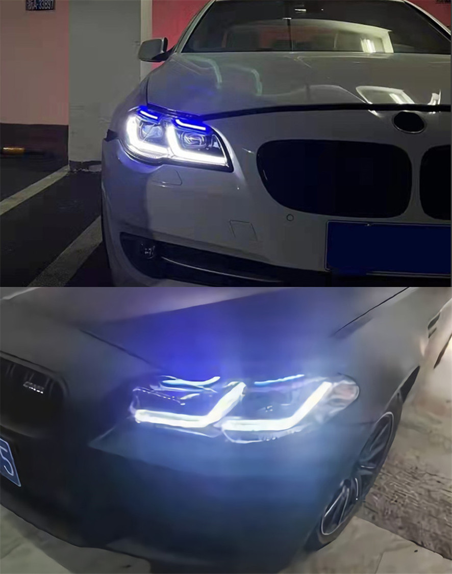 Автомобильные фары для BMW F10, светодиодные линзы проектора фар 20 10-20 16 F18 520i 525i 530i F11, передние DRL, сигнальные автомобильные аксессуары