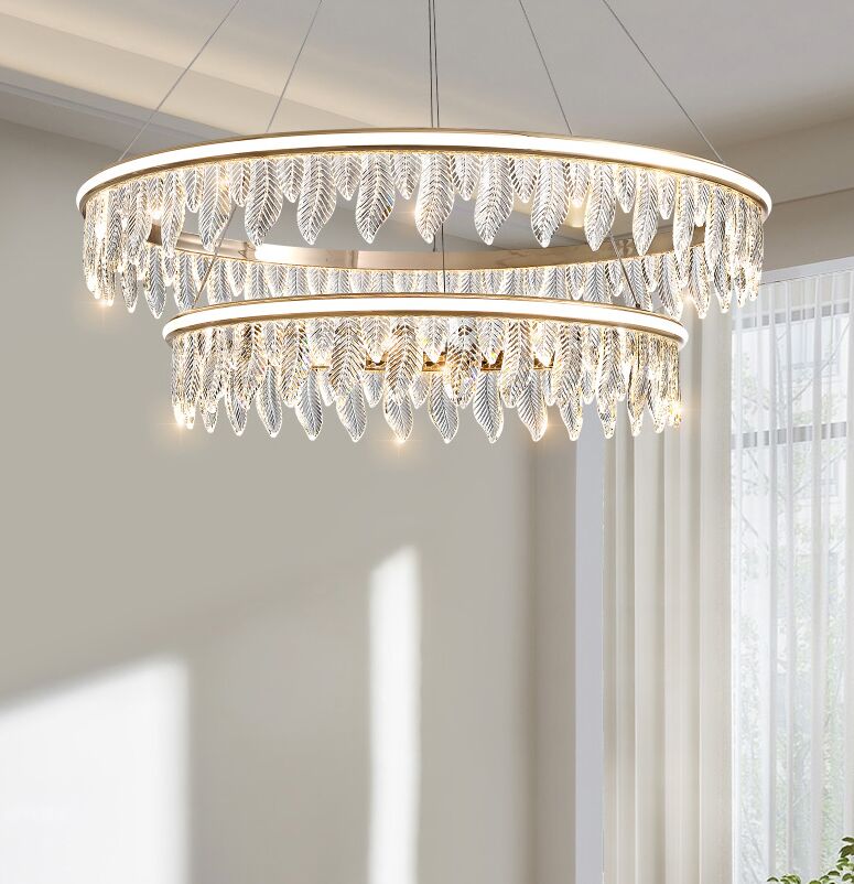 Französisch Feder Wohnzimmer Kronleuchter Licht Luxus Restaurant Lampe Warme Romantische Hochzeit Modell Hotel Beleuchtung Pendelleuchte