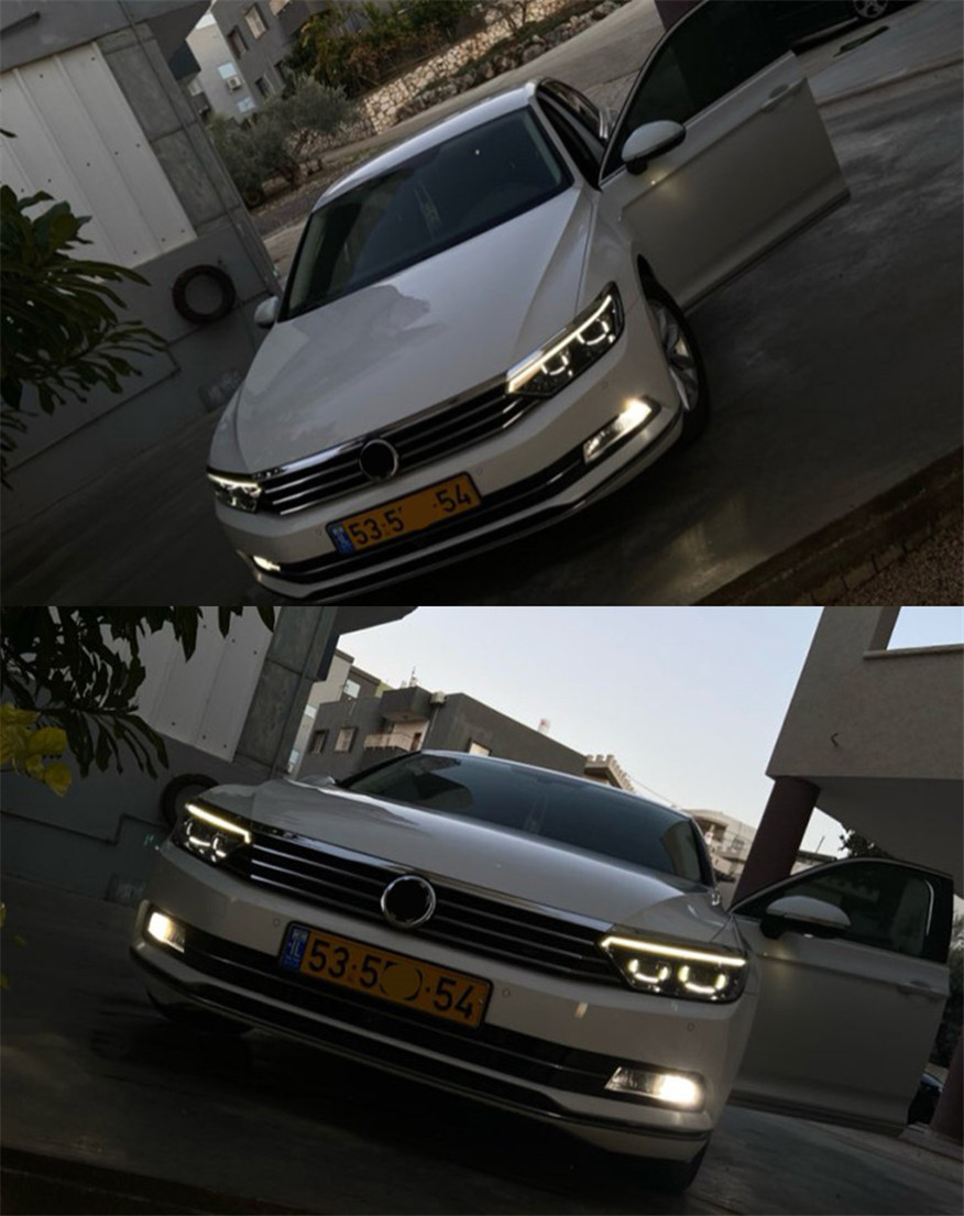 مصباح رأس تصميم السيارة لـ VW Passat B8 LED LED LED Headlight Ornes 20