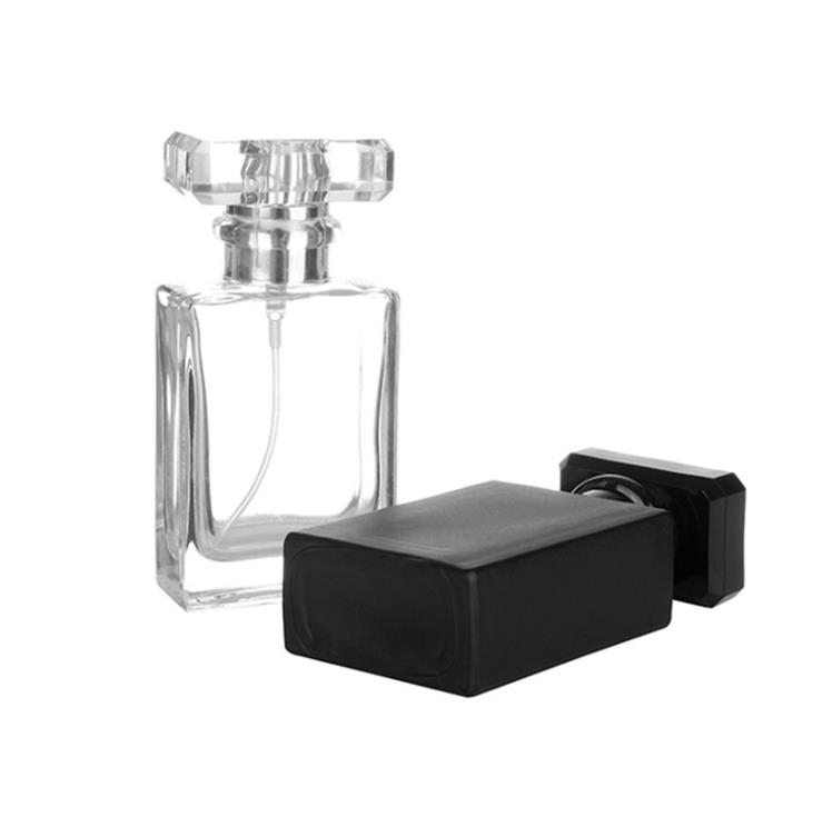 30ML Clear Black Portable Glass Perfume Spray Bottles Empty Cosmetic Containers With Atomizer For Traveler DHL SN09