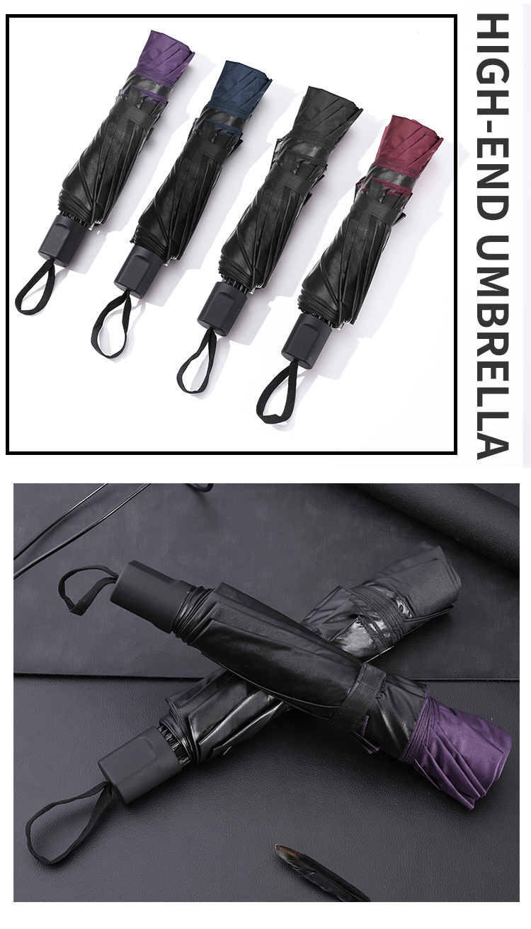 Paraguas 126cm Paraguas grande de calidad superior A prueba de viento Protección anti-UV Coche Lujo Gran negocio Mujer Hombre Ten Bone 221027