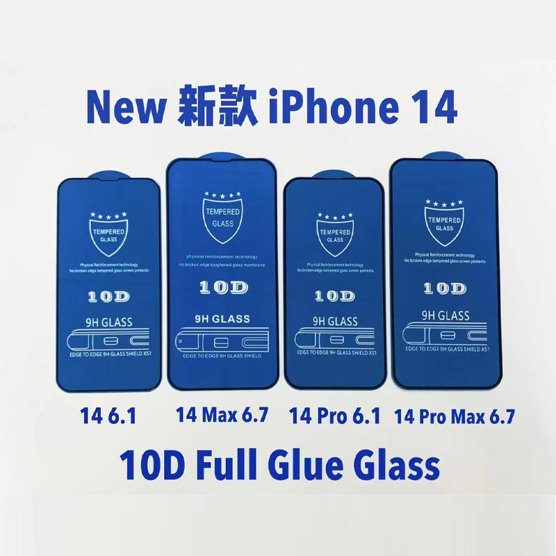 10d skärmskyddsskyddsglas 9h fullt tempererat glas för iPhone 13 mini 11 12 14 Pro X XR XS Max SE2 8 7 6 14Plus