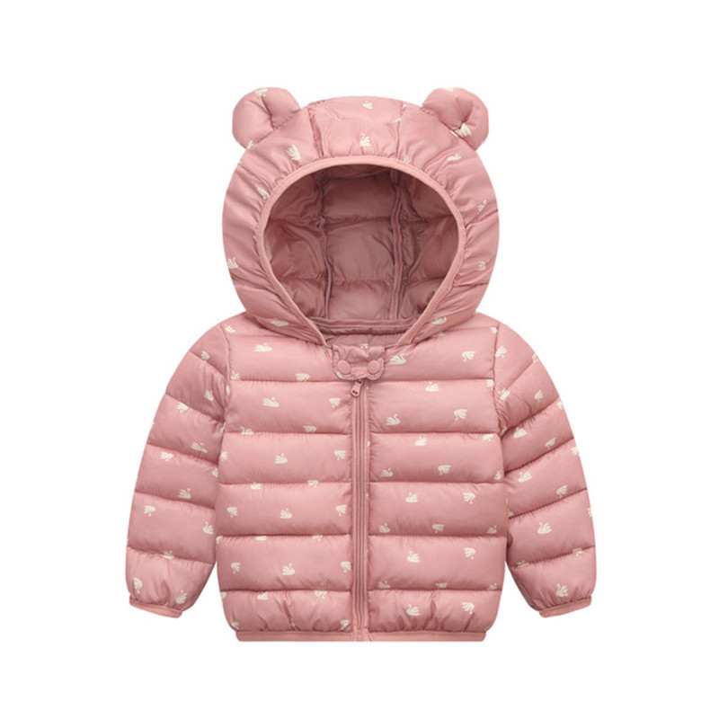 Down Coat Baby Girls Hooded Jackets For Kids s Autumn Boys Cartoon Warm Toddler Girl Zipper Outerwear 221107