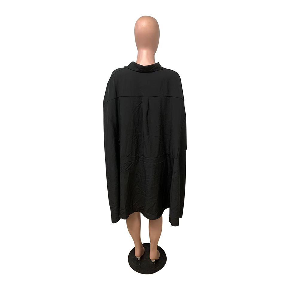 Mode femmes chemises élégantes cape manches Blouses Cape robes décontracté chauve-souris à manches longues chemise irrégulière robe