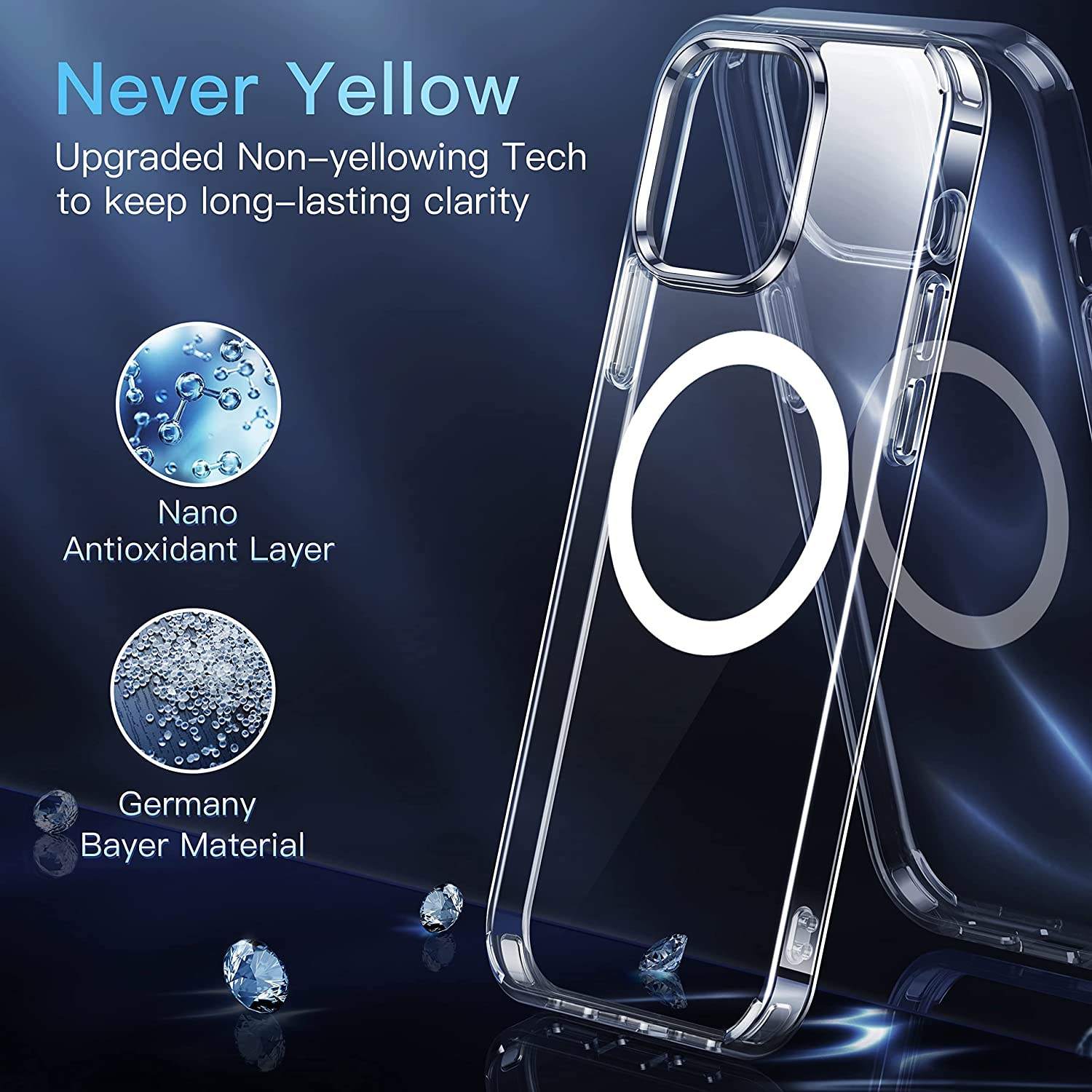 Magsoge transparant heldere acryl magnetische schokbestendige telefoonhoesjes voor iPhone 14 13 12 11 Pro Max Mini XR XS X 8 7 Plus compatibele magsafe lader