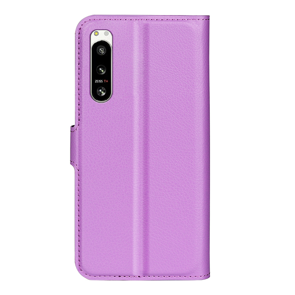 Funda telefonfodral f￶r Sony Xperia 10 5 1 IV III II L4 Lychee Wallet Leather Pu TPU med kortplatser