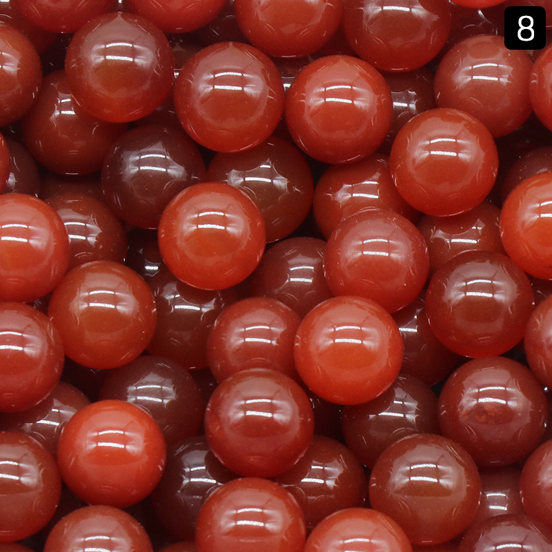 Natural 8/10/16/18/20mm Non-porous-ball Round Loose Gemstone Carnelian Ball Diy Non-porous Stone Beads Ball