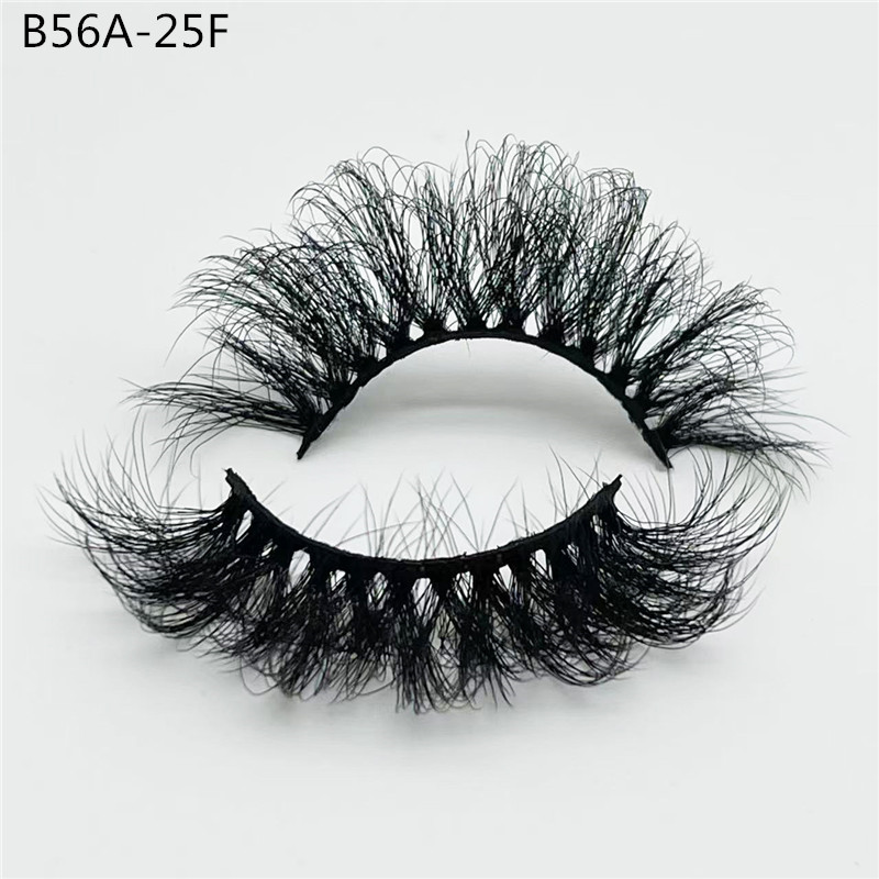 25mm Russian Volume Eyelashes Extension Reusable Fluffy Thick Messy Full Strip Lash Dramatic 3D Fluffy Faux Mink Lashes6000682