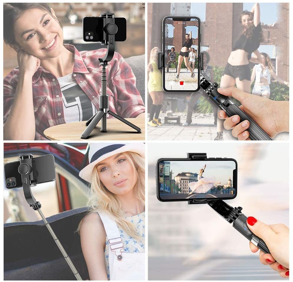 Stabilizatory Selfie Stick Statyw Gimbal Stabilizator do telefonu komórkowego Uchwyt na telefon komórkowy Smartphone Action Camera Telefon komórkowy Handheld Gimble Manual Pau 221028