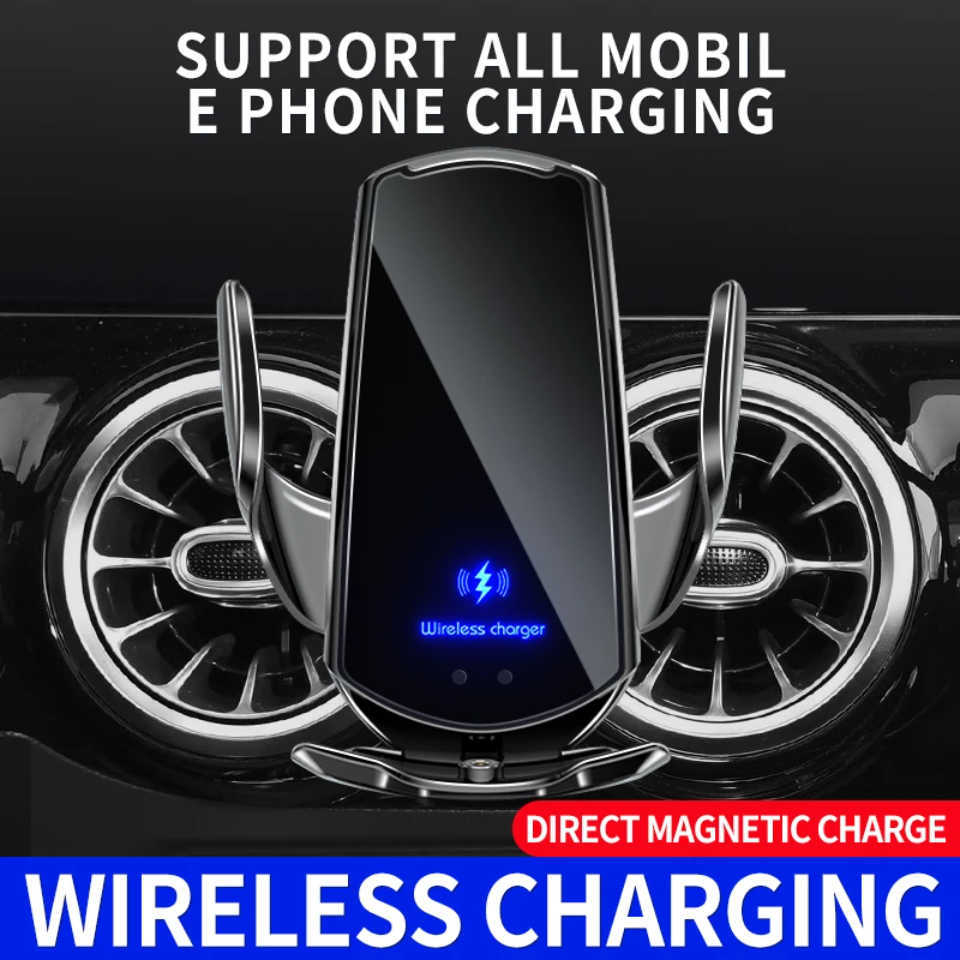 高速充電65Wマグネティックワイヤレス充電器カーエアベントスタンド電話ホルダー充電ステーションiPhone 14 13 Pro Max Samsung Qi Charger