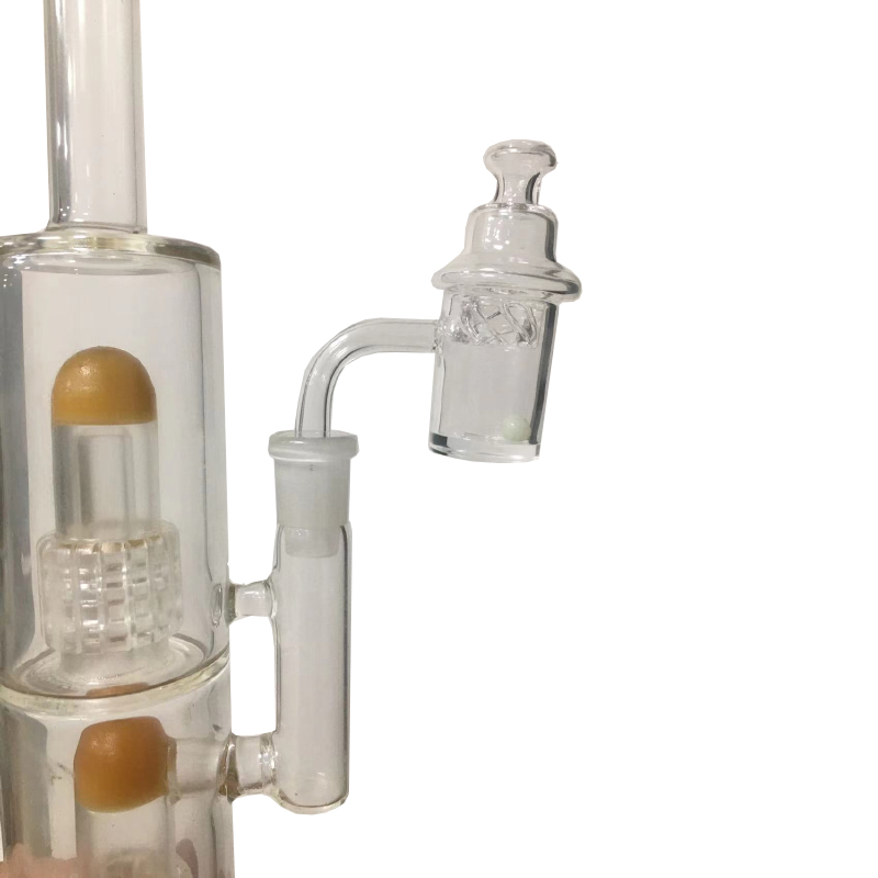 Smoking Quartz Banger With Cyclone Carb Cap 14mm and Spinner Terp Bead 25mm OD Bangers 90 Degree Heating Rig Bowls Slide For Water Pipes Hookahs Bongs