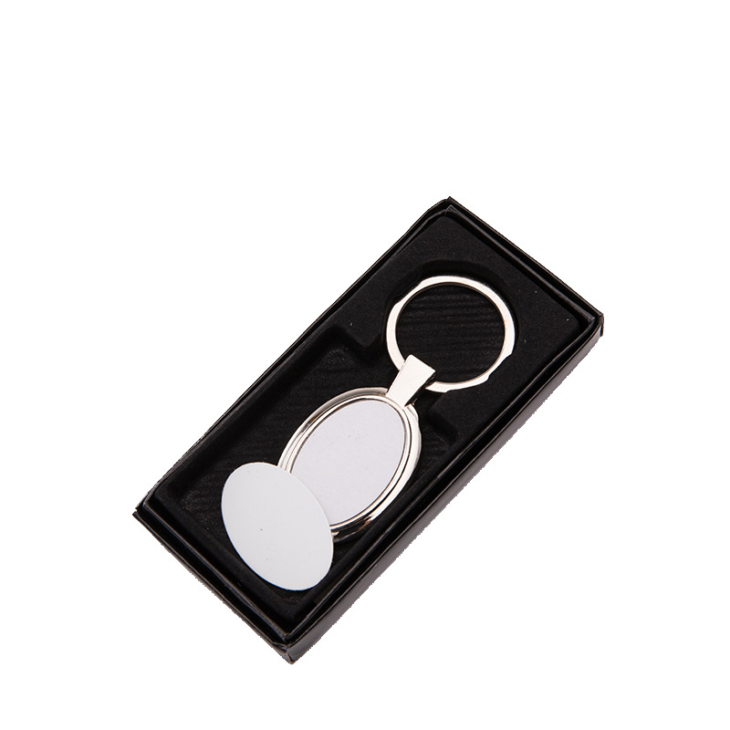 Värmeöverföring Metal Keychains DIY Blank Sublimation Keychain Pendant Christmas Gift Keyring