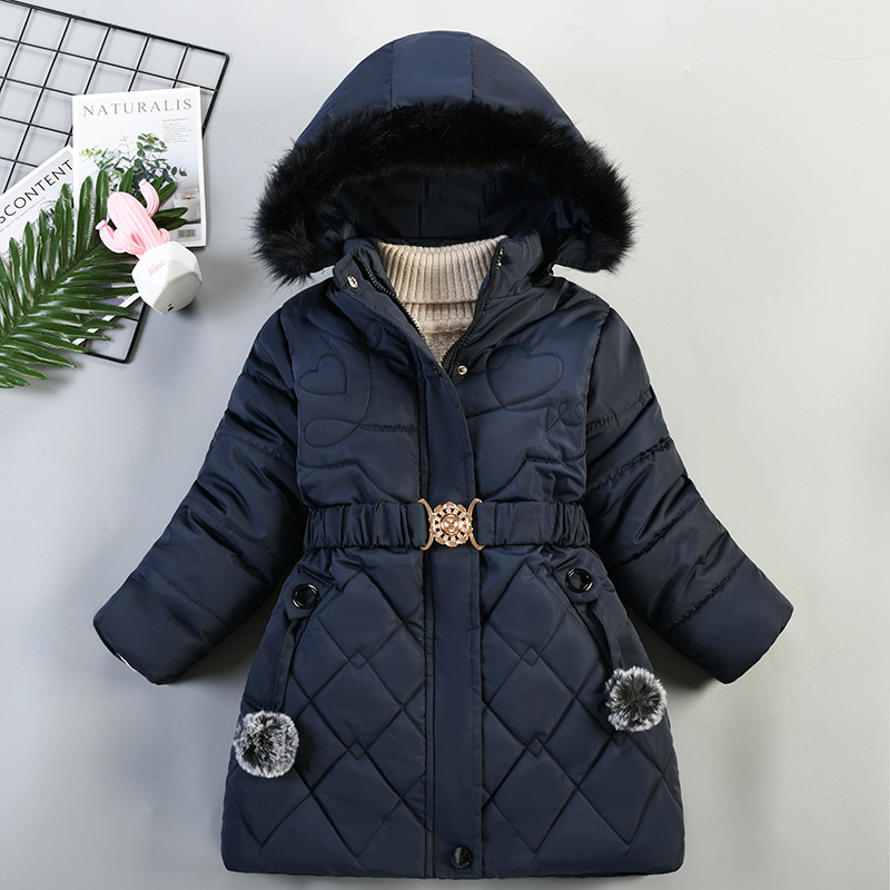 Ceket Sonbahar Kış Kızları Ceket Sıcak kapüşonlu Moda Rüzgar Geçirmez Dış Giyim Doğum Günü Noel Ceket 4 5 6 7 8 Yaşındaki Çocuk Kıyafetleri 221107