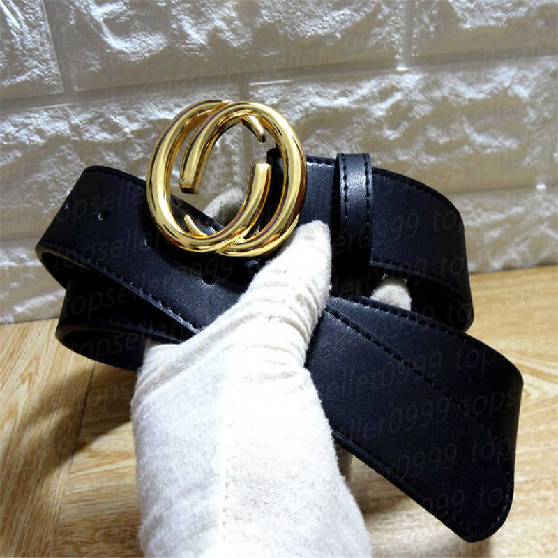 Fashion designer belt gold silver bronze black buckle black leather belts box241m