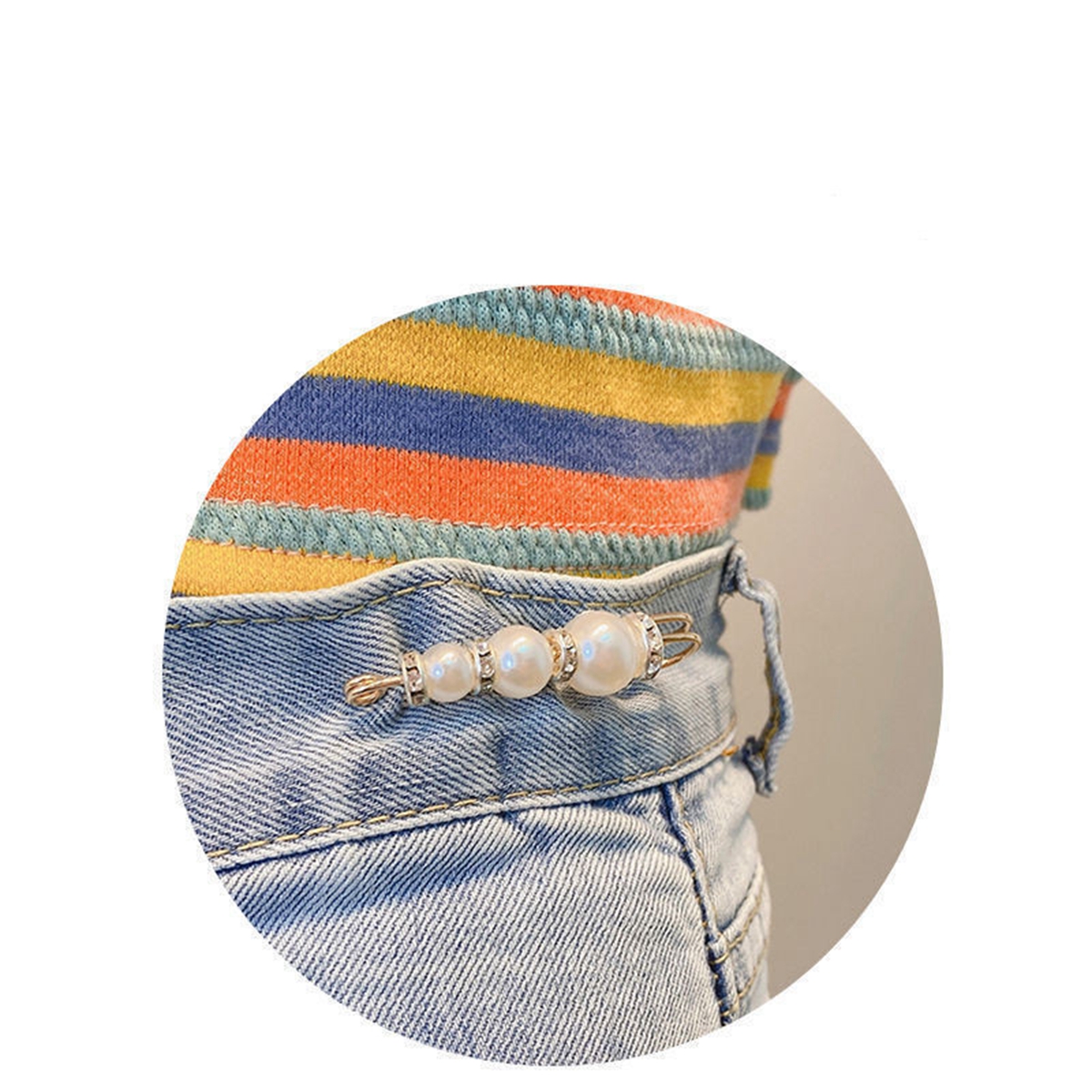 hellimitieren Sie Perlenbroschen Set für Mädchen Frauen reduziert Hosen Rock Taille Brosche Geschenk