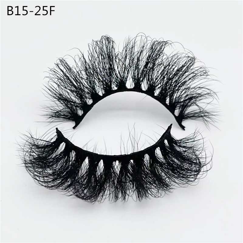 25mm Russian Volume Eyelashes Extension Reusable Fluffy Thick Messy Full Strip Lash Dramatic 3D Fluffy Faux Mink Lashes6000682