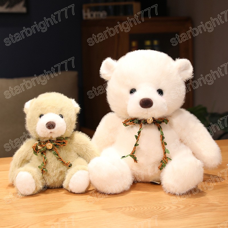 25/35 cm lapin fourrure ours en peluche jouets doux ours en peluche poupée Animal en peluche ours brun Kawaii anniversaire saint valentin cadeaux