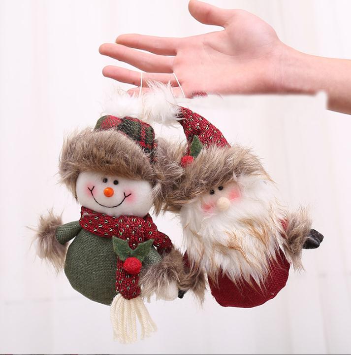 Weihnachtsdekoration Doll Anhänger Ornamente Wandtür Hanges Geschenk für Kinder Weihnachtsbaumparty Shop Santa Claus de874