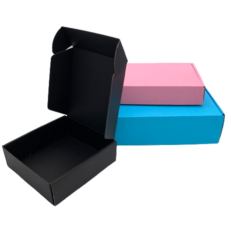 Partihandel mailer box gratis design logotyp tryckta svarta kosmetika mailer lådor