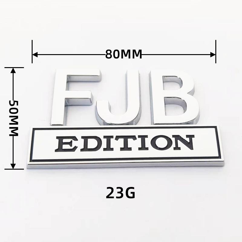 Adesivo auto in metallo Decorazione Favore di partito FJB Portellone posteriore Decor Badge Emblem Decal Accessori auto