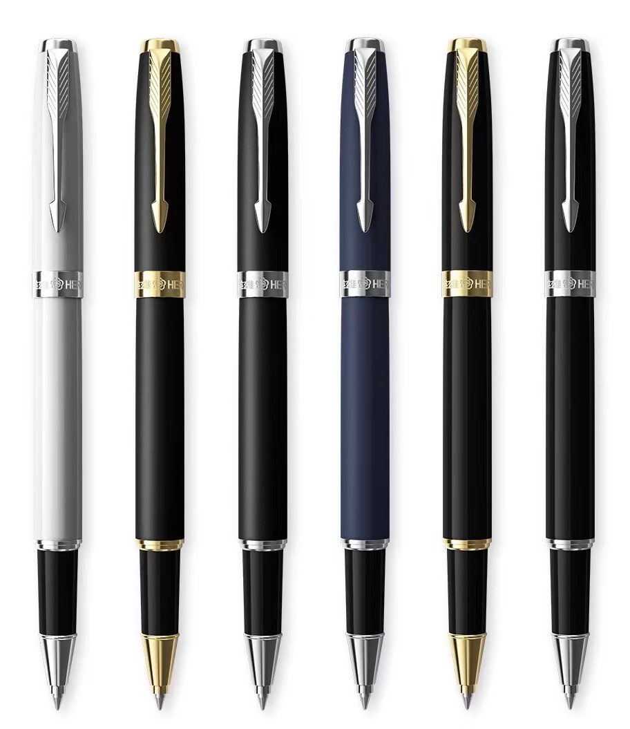 Luxo clássico de resina preta rollerball caneta caneta caneta -caneta artigos de artigos de artigos de artigos de estações escolar com número de série