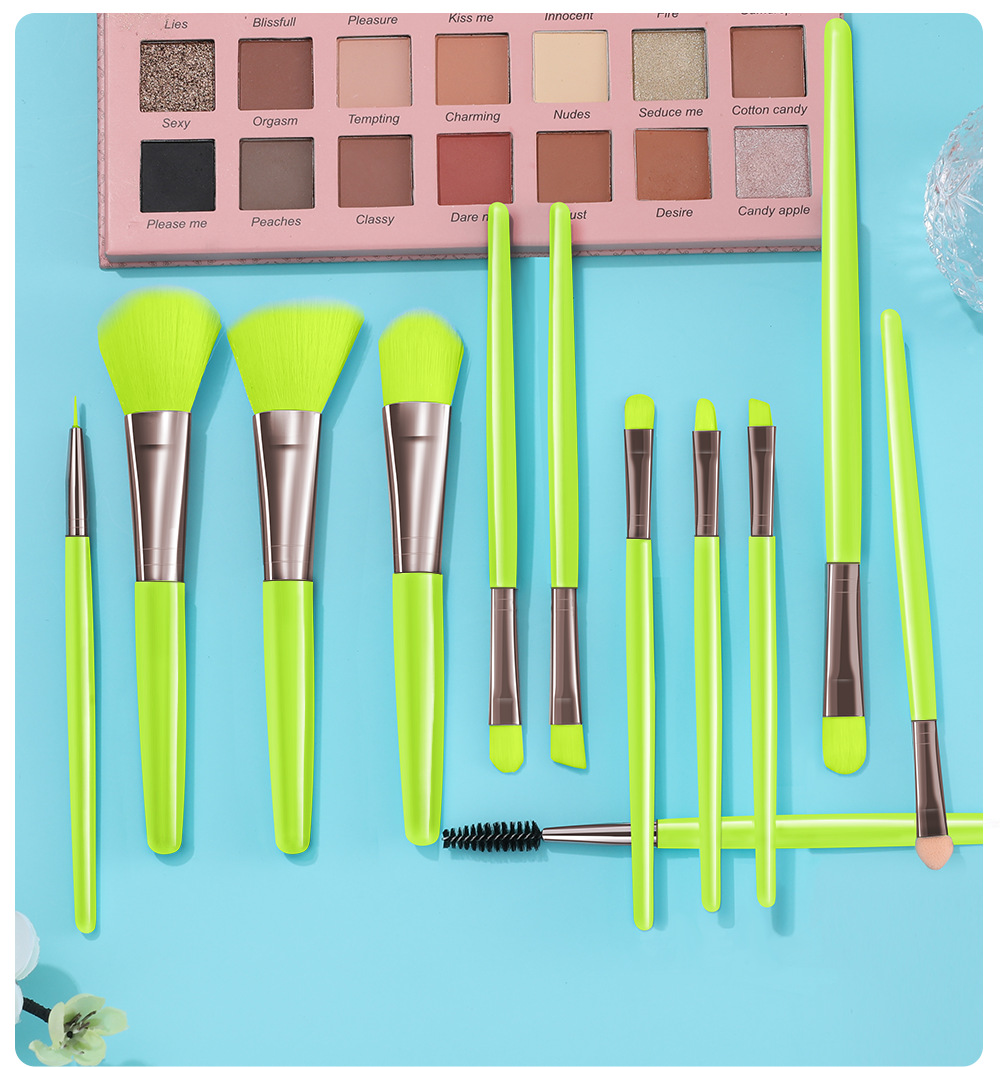 Pinc￩is de maquiagem Conjunto de Eyeliner Eyelash Solid Eye Shadow Cosm￩tico Blending Beauty Make Up Brush Conjunto de ferramentas