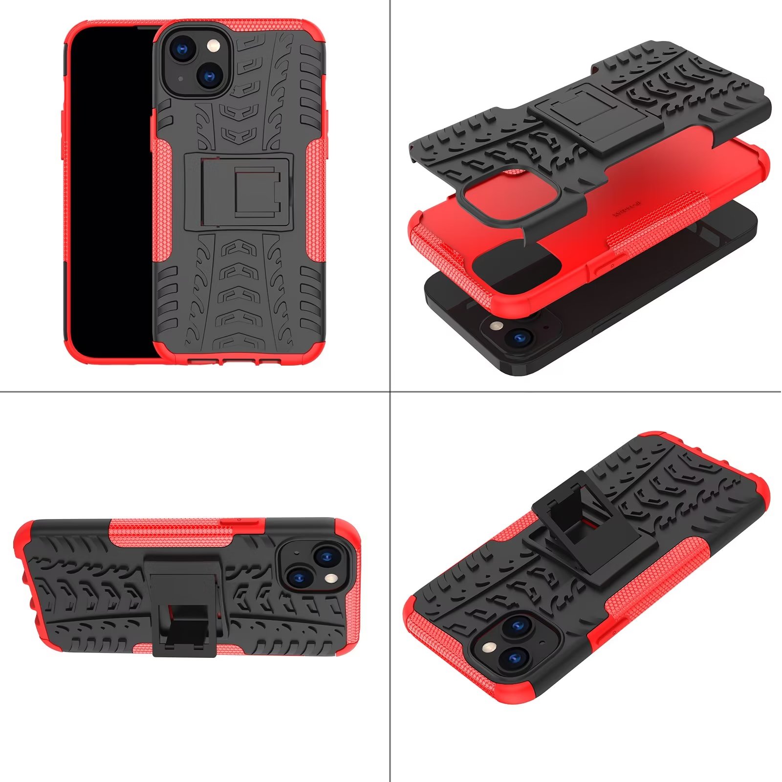 حالات الهاتف لـ iPhone 14 13 12 11 Pro Max Mini Xr XS 8 7 Plus 2 in 1 Armor PC Cover TPU srackproof cover