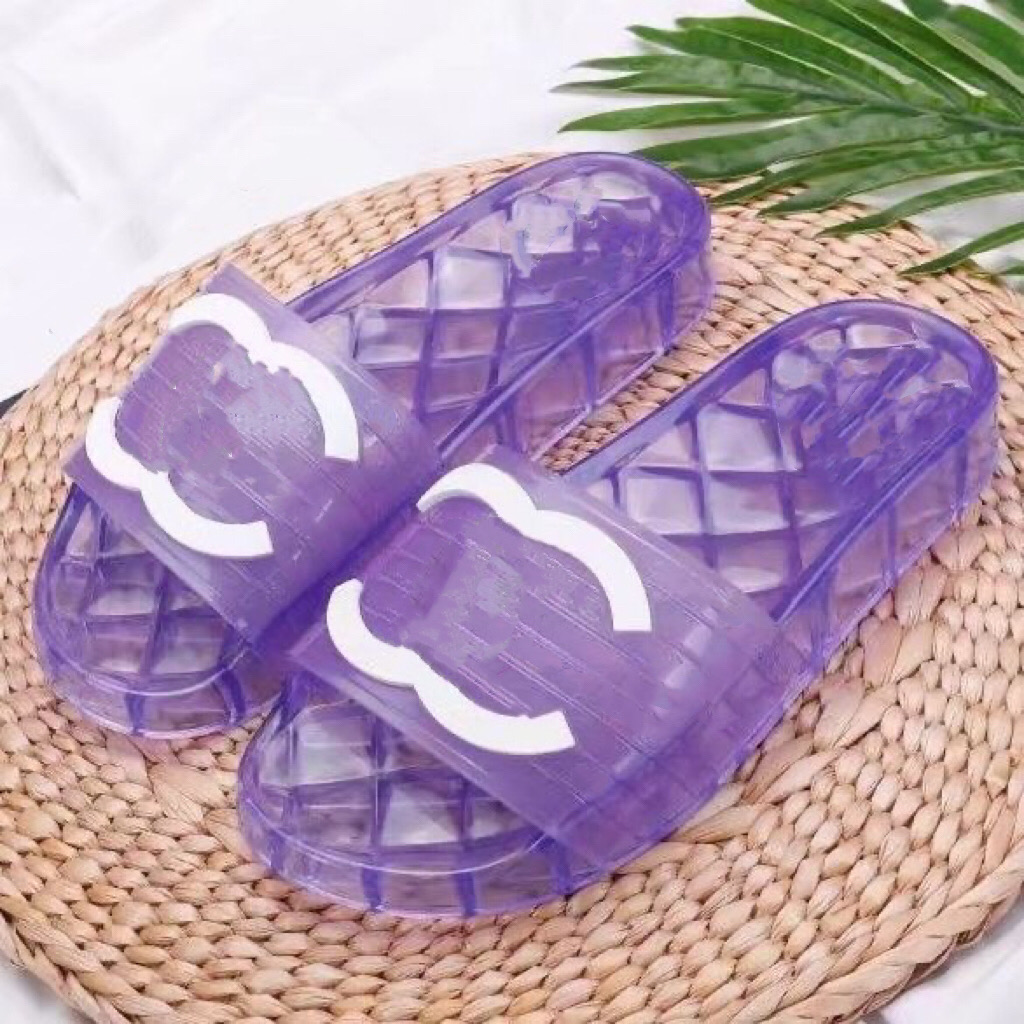 Slippers Transparent cute sandals Designer 2022 candy-colored flats rubber Jelly shoes Flip-flops outdoor beach shoes boots