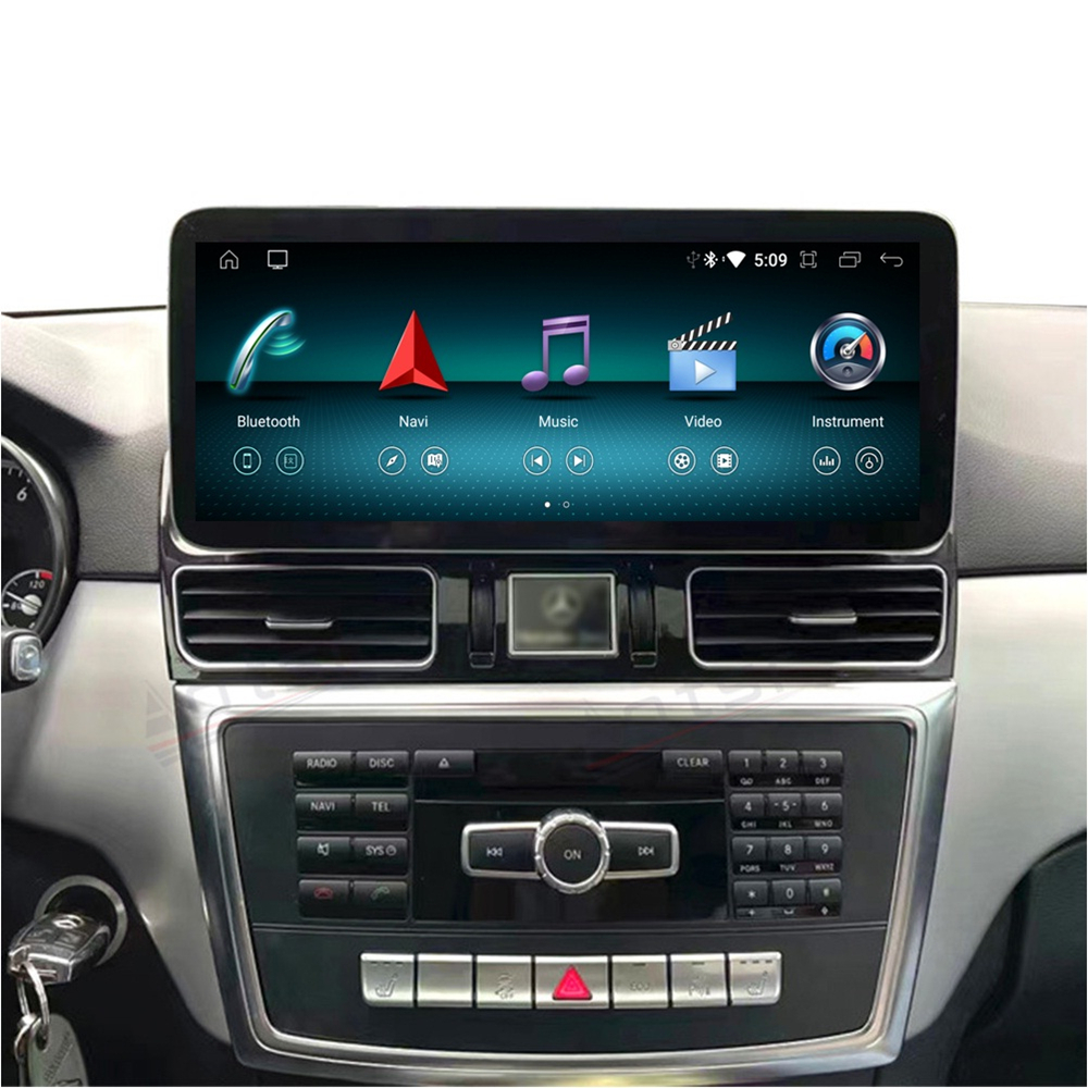 12,3-дюймовый автомобильный DVD-плеер Qualcomm Android 12 для Mercedes-Benz ML GL Class W166 X166 2012-2015 NTG 4.5 Стерео Мультимедийный экран головного устройства CarPlay/Android Авто GPS-навигация