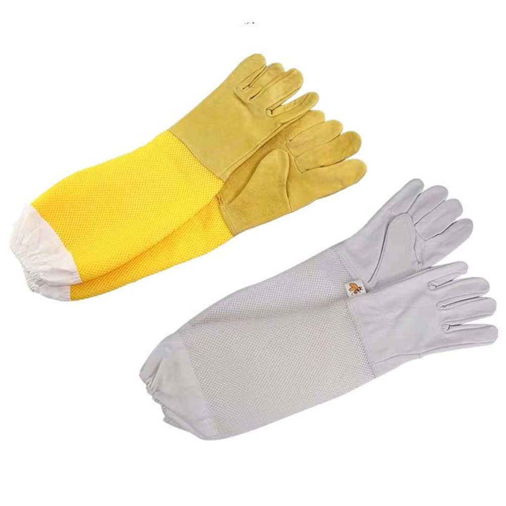 Autres fournitures de jardin e de gants d'apiculture manches de protection respirantes anti-abeilles en peau de mouton longues pour outils d'apiculteur 221028