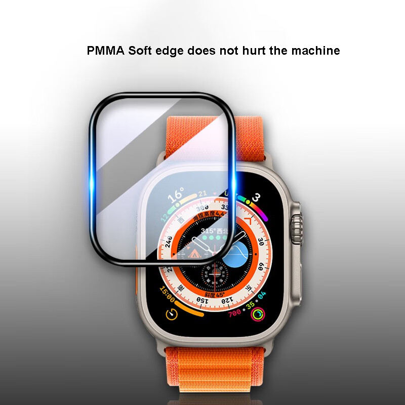 Voor Apple Horloge Ultra 49mm Touch-screen 3d Gebogen Zachte Pmma Volledige Cover Hd Clear Film Voor Iwatch 38 42 41 45mm