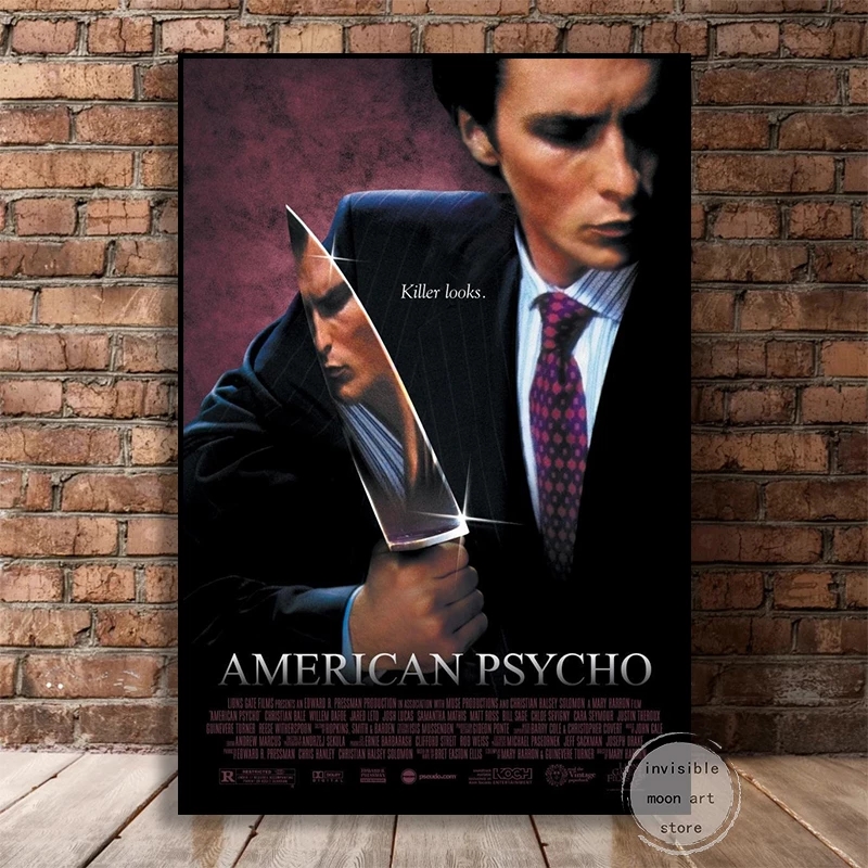 Canvas Painting BMERICAN PSYCHO Classic Horror Movie Art Abstract Posters Wall Prints Picture for Living Room Home Decor Cuadros U309N