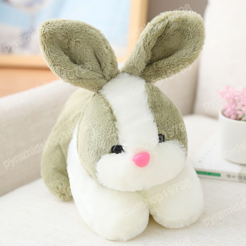 22см Kawaii 4 цвета симуляция кролика плюшевая кукла начинена милая реальная жизнь животные кролики плюшевые игрушки домашний декор мультфильм детский подарок