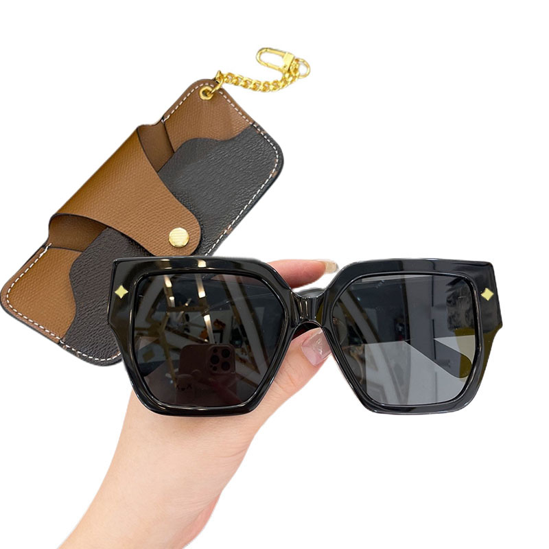 نسائية جديدة Rendez Vous Cat Eye Sunglasses Woman Square Cats Eye Acetate Classic Monogram Texples Wide With Box HO290Q الأصلي