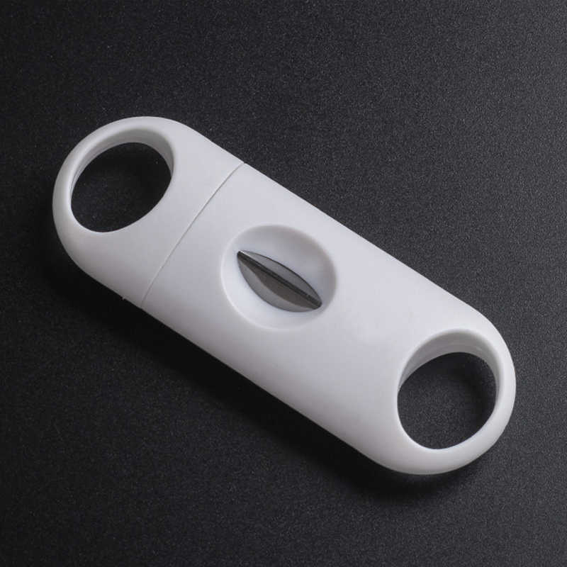 Plastic Cigar Scissors Stainless Steel V-Blade Cigar Cutter Knife Metal Cut Devices Tools Smoking Accessories