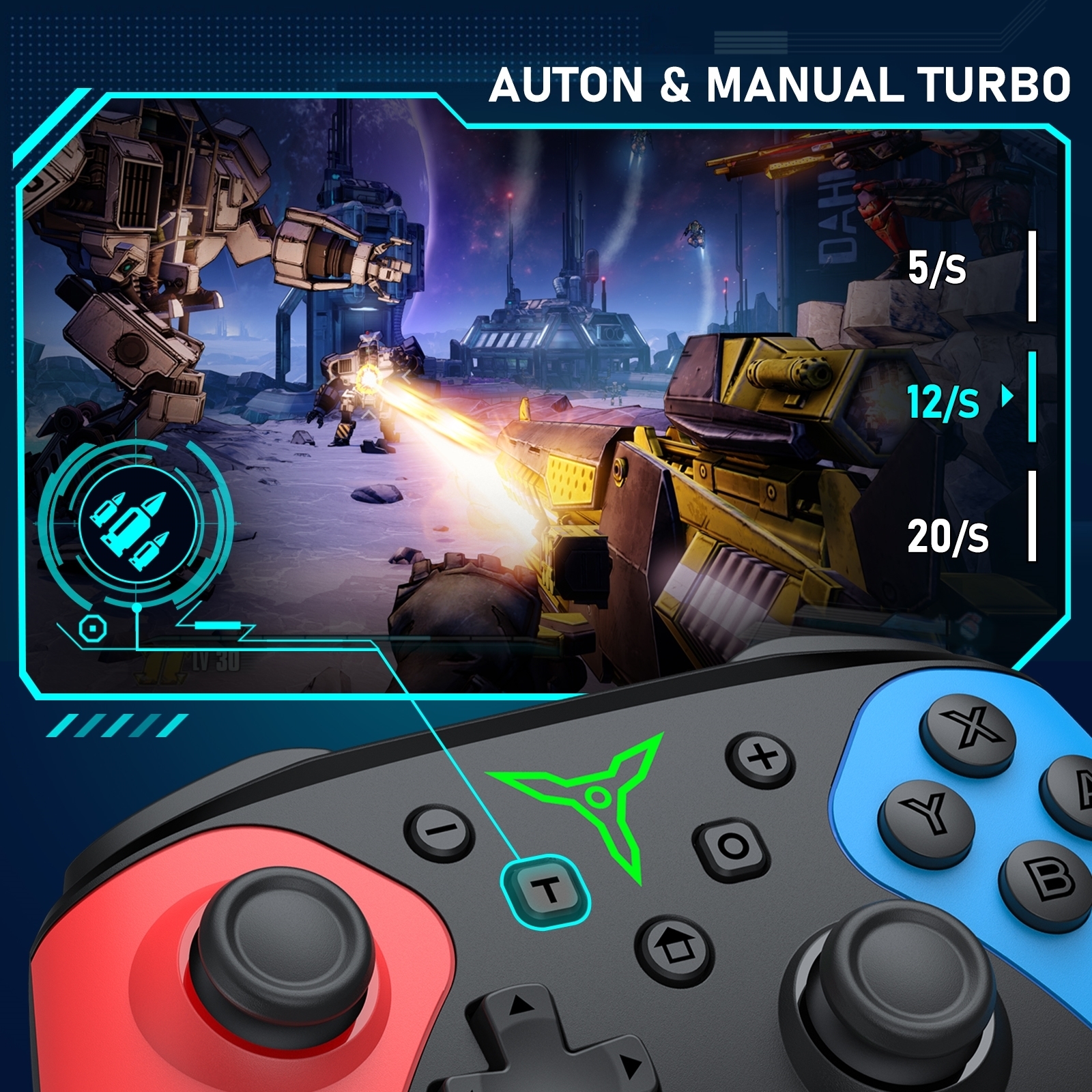 Spelkontroller Joysticks Trådlös kontroll för Nintendo Switch OLED Console Pro Gamepad med 600 mah uppladdningsbart batteri Programmerbar turbofunktion 221031