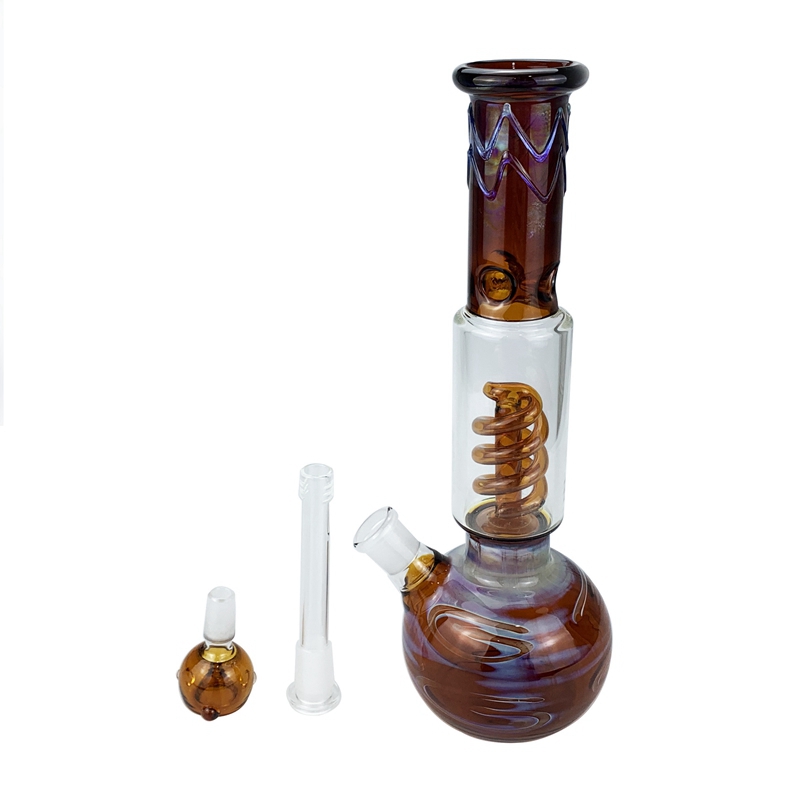 Colorful Pyrex Vetro spesso Tubi pipa ad acqua Kit Dry Herb Tobacco Bong Down Stem Bobina Filtro Ciotola Handpipes portatili Narghilè Shisha Fumo Bong Bocchino DHL