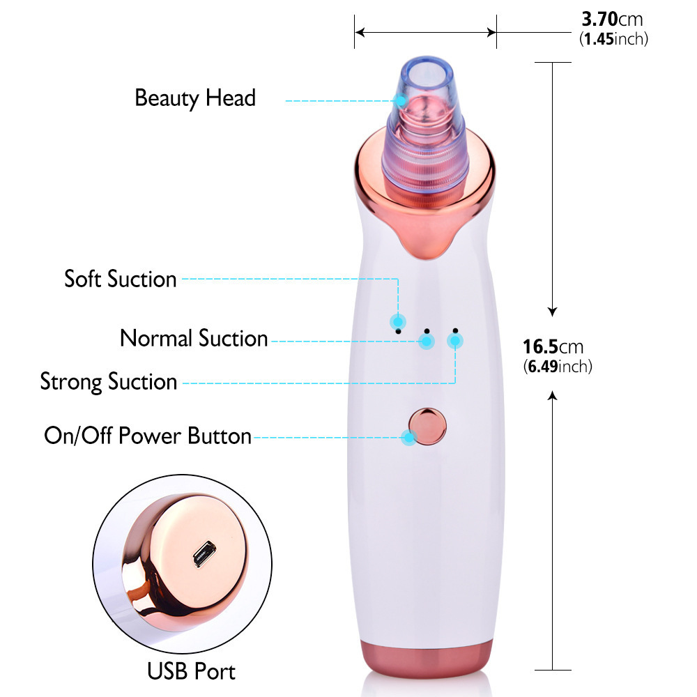 Face Care Devices Microdermabrasion Blackhead Remover Vacuum Suction Pimple Acne Comedone Extractor Pores Cleaner Skin Tools 221028