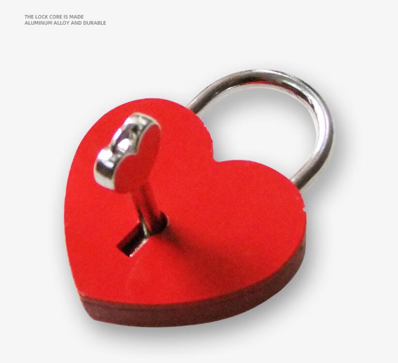 a forma di cuore serratura concentrica in metallo Mulitcolor chiave lucchetto palestra Toolkit pacchetto serrature materiali da costruzione casa Gardon