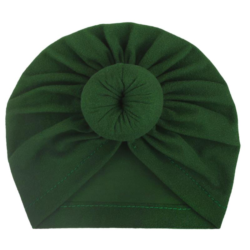 Nouveau-né enfant en bas âge enfants bébé garçons filles Turban coton bonnet chapeau hiver chaud doux casquette solide noeud Wrap enfants accessoires