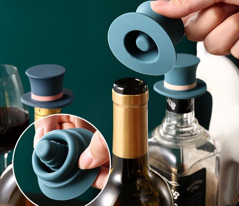 Bar Tools Wine Stopper Creative Magic Hat Shape Silicone Wines Corks Non-slip Silica Gel Leakproof Bottle Cork SN15