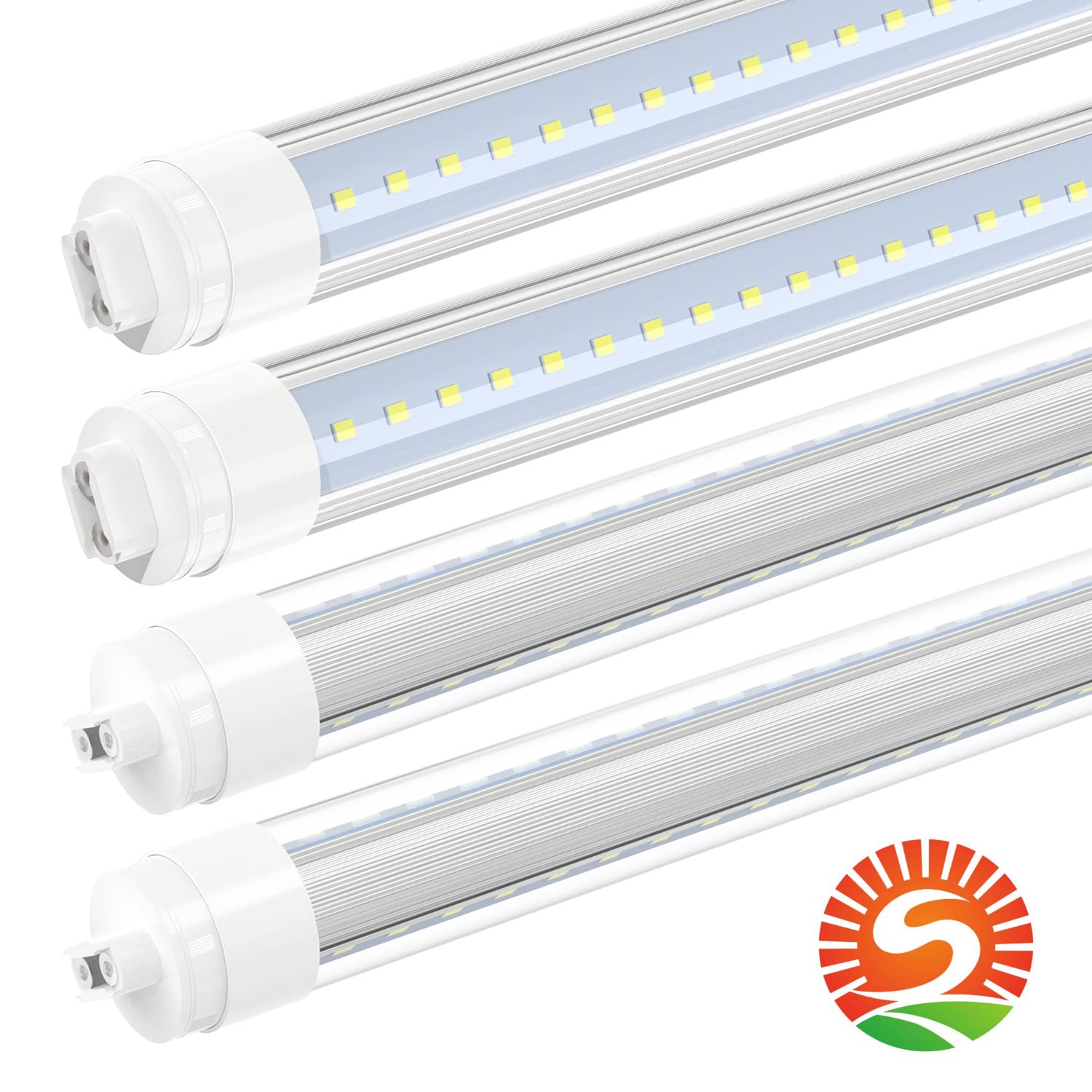 360 Degree LED Tube T8 T10 T12 4FT 5FT 6FT 8FT R17D/HO Base led Outdoor Tubes for Double Sided Signs 6000K Cool White Clear Cover