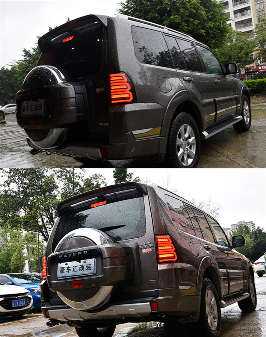 المصابيح الخلفية للسيارة لـ Pajero V97 V87 Tail Lights 20 06-20 20 مع مصباح خلفي للسيارات في إشارة بدوره متتابع