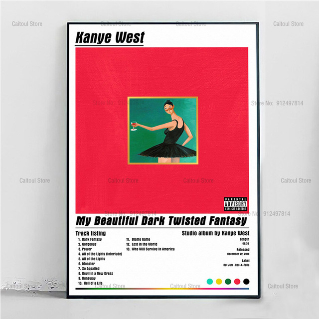 Canvas Painting West Donda Twisted Life of Pablo Album Stars Posters And Prints Wall Picture Art For Home Room Decor Frameless9334347