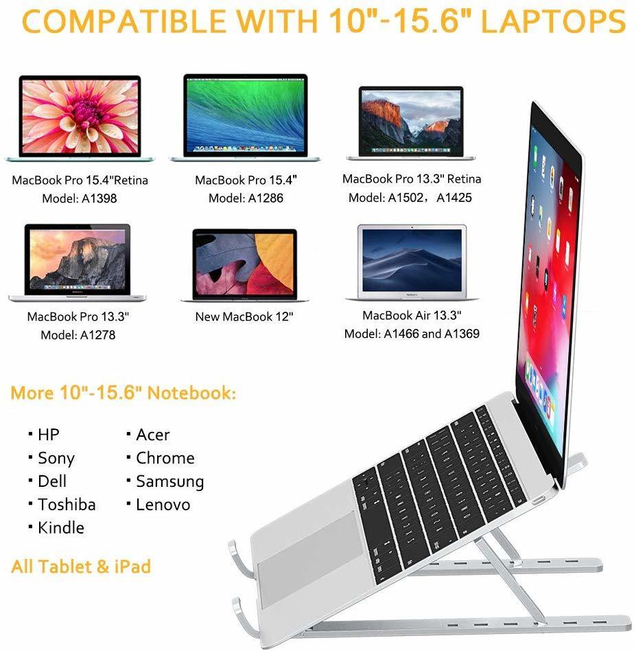 Tablet PC stand goojodoq laptop macBook Pro Notebook Pieno di staffa in lega di alluminio pieghevole 221031