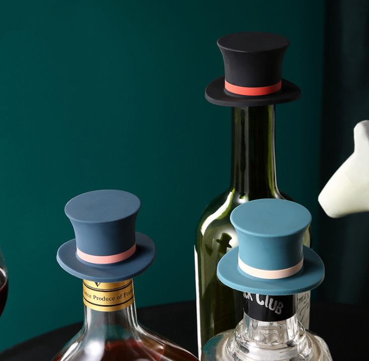 Bar Tools Wine Stopper Creative Magic Hat Shape Silicone Wines Corks Non-slip Silica Gel Leakproof Bottle Cork SN15